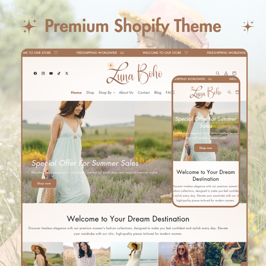 Luna Boho – Shopify Theme for Boho-Style Boutique