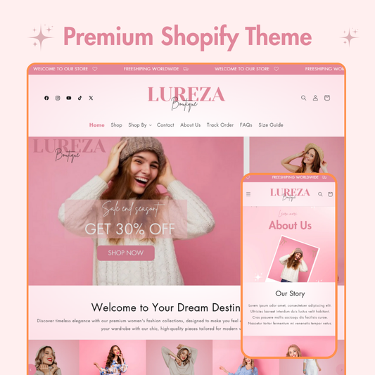 Lureza – Pink Shopify Theme for Women's Clothing Store